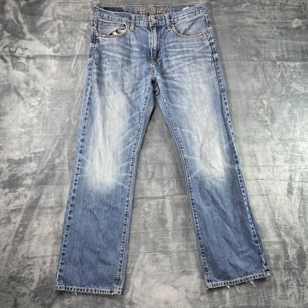 American Eagle Jeans Mens 32x32‎ Fits 34x31 Blue Classic Bootcut Denim